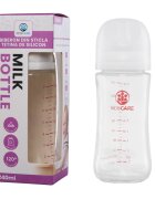 KidsCare Biberon din sticla borosilicat 240 ml cu tetina din silicon
