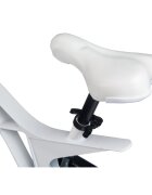 KidsCare Bicicleta pentru copii cu cadru din magneziu roti 16 inch cu roti ajutatoare alba varsta 5-8 ani scaun si ghidon reglabile pe inaltime frana de mana pe ambele roti claxon pe ghidon