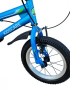 KidsCare Bicicleta pentru copii HappyBoy Albastra 12 inch cu roti ajutatoare frane de mana sticla inclusa 2-4 ani