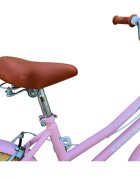 KidsCare Bicicleta pentru copii HappyGirl Roz 12 inch cu roti ajutatoare frane de mana cosulet 2-4 ani