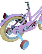 KidsCare Bicicleta pentru copii HappyGirl Roz 14 inch cu roti ajutatoare frane de mana cosulet 3-6 ani