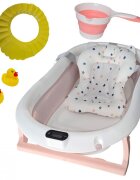 KidsCare Cadita pliabila Roz cu termometru perna reductor jucarii protectie cap cana pliabila