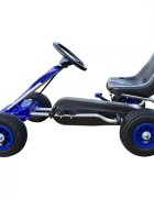 KidsCare Kart cu pedale pentru copii A05 albastru 3-6 ani roti gonflabile