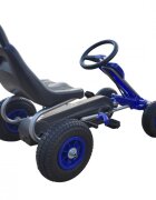 KidsCare Kart cu pedale pentru copii A05 albastru 3-6 ani roti gonflabile