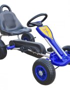 KidsCare Kart cu pedale pentru copii A05 albastru 3-6 ani roti gonflabile