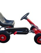 KidsCare Kart cu pedale pentru copii A05 rosu 3-6 ani roti gonflabile