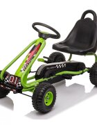 KidsCare Kart cu pedale pentru copii G201 verde 3-6 ani scaun reglabil