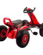 KidsCare Kart cu pedale si roti gonflabile Driver rosu