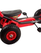 KidsCare Kart cu pedale si roti gonflabile Driver rosu
