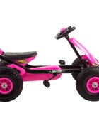 KidsCare Kart cu pedale si roti gonflabile Driver roz