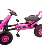 KidsCare Kart cu pedale si roti gonflabile Driver roz