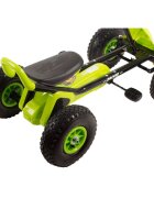 KidsCare Kart cu pedale si roti gonflabile Driver verde