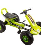 KidsCare Kart cu pedale si roti gonflabile Driver verde