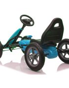 KidsCare Kart cu pedale si roti gonflabile Karera Albastru