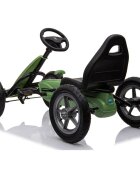 KidsCare Kart cu pedale si roti gonflabile Karera Verde