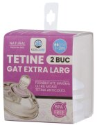 KidsCare Set 2 tetine din silicon fara BPA 1-2 luni