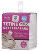KidsCare Set 2 tetine din silicon fara BPA 3 luni+