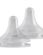 KidsCare Set 2 tetine din silicon fara BPA 3 luni+