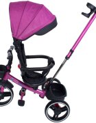 KidsCare Tricicleta pentru copii Impera Mov pliabila scaun rotativ copertina de soare maner pentru parinti roti din cauciuc dispozitiv de franare suport pentru pahar si cos depozitare jucarii
