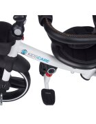 KidsCare Tricicleta pentru copii Impera pliabila cu scaun rotativ copertina de soare maner pentru parinti gri roti din cauciuc dispozitiv de franare suport pentru pahar si cos depozitare jucarii
