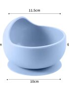 Kidscenter Castron din silicon cu ventuza antiderapanta BPA free 6+ luni albastru