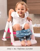 KIDSKIT Scara cu reductor wc si olita white tender rose