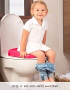KIDSKIT Scara cu reductor wc si olita white tender rose