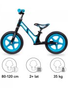 Kidwell Bicicleta copii fara pedale Comet Black Blue 12 inch cu cadru din magneziu roti din spuma EVA scaun reglabil pe inaltime de la 36-44 cm de la 3 ani inaltimea recomandata 80-120 cm