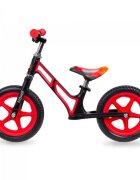 Kidwell Bicicleta copii fara pedale Comet Black Red 12 inch cu cadru din magneziu roti din spuma EVA scaun reglabil pe inaltime 36-44 cm inaltimea copilului 80-120 cm greutatea maxima admisa 35 kg