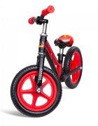 Kidwell Bicicleta copii fara pedale Comet Black Red 12 inch cu cadru din magneziu roti din spuma EVA scaun reglabil pe inaltime 36-44 cm inaltimea copilului 80-120 cm greutatea maxima admisa 35 kg
