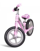 Kidwell Bicicleta copii fara pedale Comet Pink Gray 12 inch cu cadru din magneziu roti din spuma EVA scaun reglabil pe inaltime 36-44 cm inaltimea copilului 80-120 cm greutatea maxima admisa 35 kg