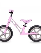 Kidwell Bicicleta copii fara pedale Comet Pink Gray 12 inch cu cadru din magneziu roti din spuma EVA scaun reglabil pe inaltime 36-44 cm inaltimea copilului 80-120 cm greutatea maxima admisa 35 kg