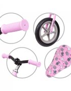 Kidwell Bicicleta copii fara pedale Comet Pink Gray 12 inch cu cadru din magneziu roti din spuma EVA scaun reglabil pe inaltime 36-44 cm inaltimea copilului 80-120 cm greutatea maxima admisa 35 kg