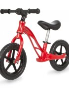 Kidwell Bicicleta copii fara pedale cu cadru din magneziu Rocky Red 12 inch cadru din magneziu scaun reglabil pe inaltime 31-42 cm roti cu rulmenti ABEC-9 anvelope mari EVA de la 2 ani greutatea maxima a copilului 35 kg