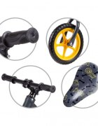 Kidwell Bicicleta copii fara pedale Mundo Dogs 12 inch cu roti din spuma EVA scaun reglabil pe inaltime 34-44 cm de la 3 ani inaltimea recomandata a copilului 80-120 cm