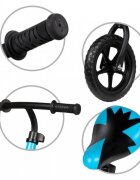 Kidwell Bicicleta copii fara pedale Rebel Blue 12 inch ghidon ajustabil pe inaltime greutate redusa roti spuma EVA scaun reglabil pe inaltime de la 2 ani