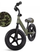Kidwell Bicicleta copii fara Pedale Rebel Khaki 12 inch ghidon ajustabil pe inaltime greutate redusa roti spuma EVA scaun reglabil pe inaltime de la 2 ani
