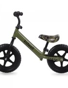 Kidwell Bicicleta copii fara Pedale Rebel Khaki 12 inch ghidon ajustabil pe inaltime greutate redusa roti spuma EVA scaun reglabil pe inaltime de la 2 ani