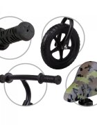 Kidwell Bicicleta copii fara Pedale Rebel Khaki 12 inch ghidon ajustabil pe inaltime greutate redusa roti spuma EVA scaun reglabil pe inaltime de la 2 ani