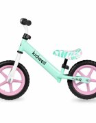 Kidwell Bicicleta copii fara pedale Rebel Mint 12 inch ghidon ajustabil pe inaltime greutate redusa roti spuma EVA scaun reglabil pe inaltime de la 2 ani