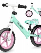 Kidwell Bicicleta copii fara pedale Rebel Mint 12 inch ghidon ajustabil pe inaltime greutate redusa roti spuma EVA scaun reglabil pe inaltime de la 2 ani