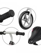 Kidwell Bicicleta copii fara Pedale Rebel Pink 12 inch ghidon ajustabil pe inaltime greutate redusa roti spuma EVA scaun reglabil pe inaltime de la 2 ani