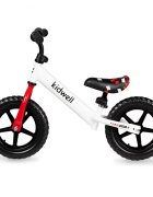 Kidwell Bicicleta copii fara pedale Rebel White 12 inch ghidon ajustabil pe inaltime greutate redusa roti spuma EVA scaun reglabil pe inaltime de la 2 ani