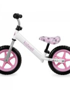 Kidwell Bicicleta copii fara pedale Rebel White Bunny 12 inch ghidon ajustabil pe inaltime greutate redusa roti spuma EVA scaun reglabil pe inaltime de la 2 ani