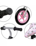 Kidwell Bicicleta copii fara pedale Rebel White Bunny 12 inch ghidon ajustabil pe inaltime greutate redusa roti spuma EVA scaun reglabil pe inaltime de la 2 ani