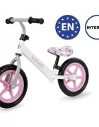 Kidwell Bicicleta copii fara pedale Rebel White Bunny 12 inch ghidon ajustabil pe inaltime greutate redusa roti spuma EVA scaun reglabil pe inaltime de la 2 ani