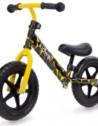 Kidwell Bicicleta copii fara pedale Rebel Yellow 12 inch varsta 3-4 ani ghidon cu cu inaltime reglabila roti late din cauciuc EVA scaun moale reglabil greutate mmaxima admisa 30 kg inaltimea 80-120 cm