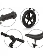 Kidwell Bicicleta copii fara pedale Rocky Black 12 inch cadru din magneziu scaun reglabil pe inaltime 31-42 cm roti cu rulmenti ABEC-9 anvelope mari EVA de la 2 ani greutatea maxima a copilului 35 kg