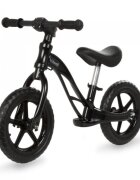 Kidwell Bicicleta copii fara pedale Rocky Black 12 inch cadru din magneziu scaun reglabil pe inaltime 31-42 cm roti cu rulmenti ABEC-9 anvelope mari EVA de la 2 ani greutatea maxima a copilului 35 kg