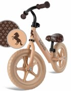 Kidwell Bicicleta de echilibru fara pedale pentru copii Beige reglabila roti late Eva